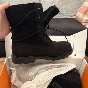 Timberland Black Womens Roll Down Waterproof Boots